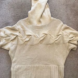 Kensie Cream cable Knit Turtleneck Sweater